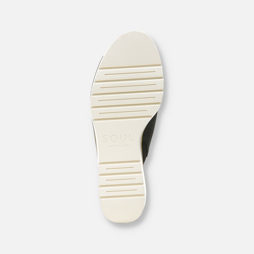 Naturalizer Soul Goodtimes Mule Wedge Sandal - Black Manmade