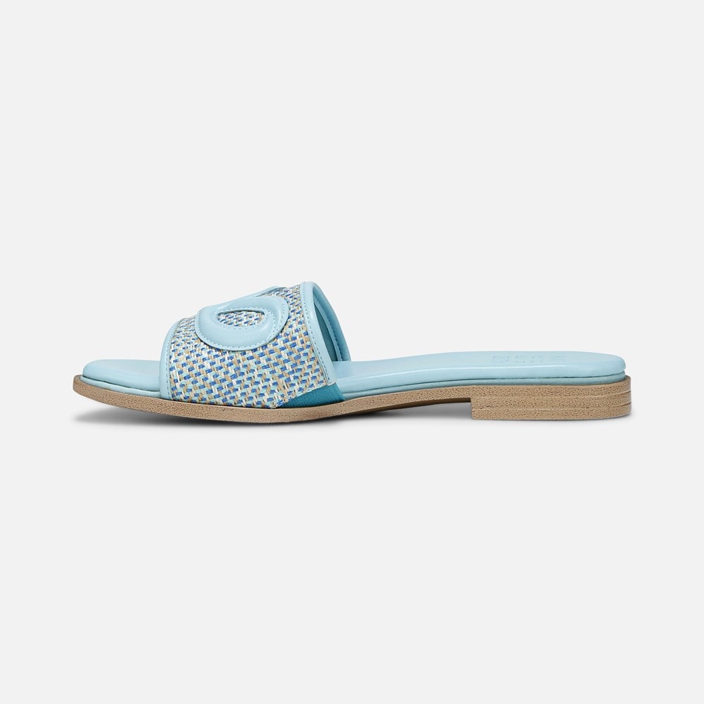 Naturalizer Genevieve Slide Sandal - Angel Blue Woven Fabric