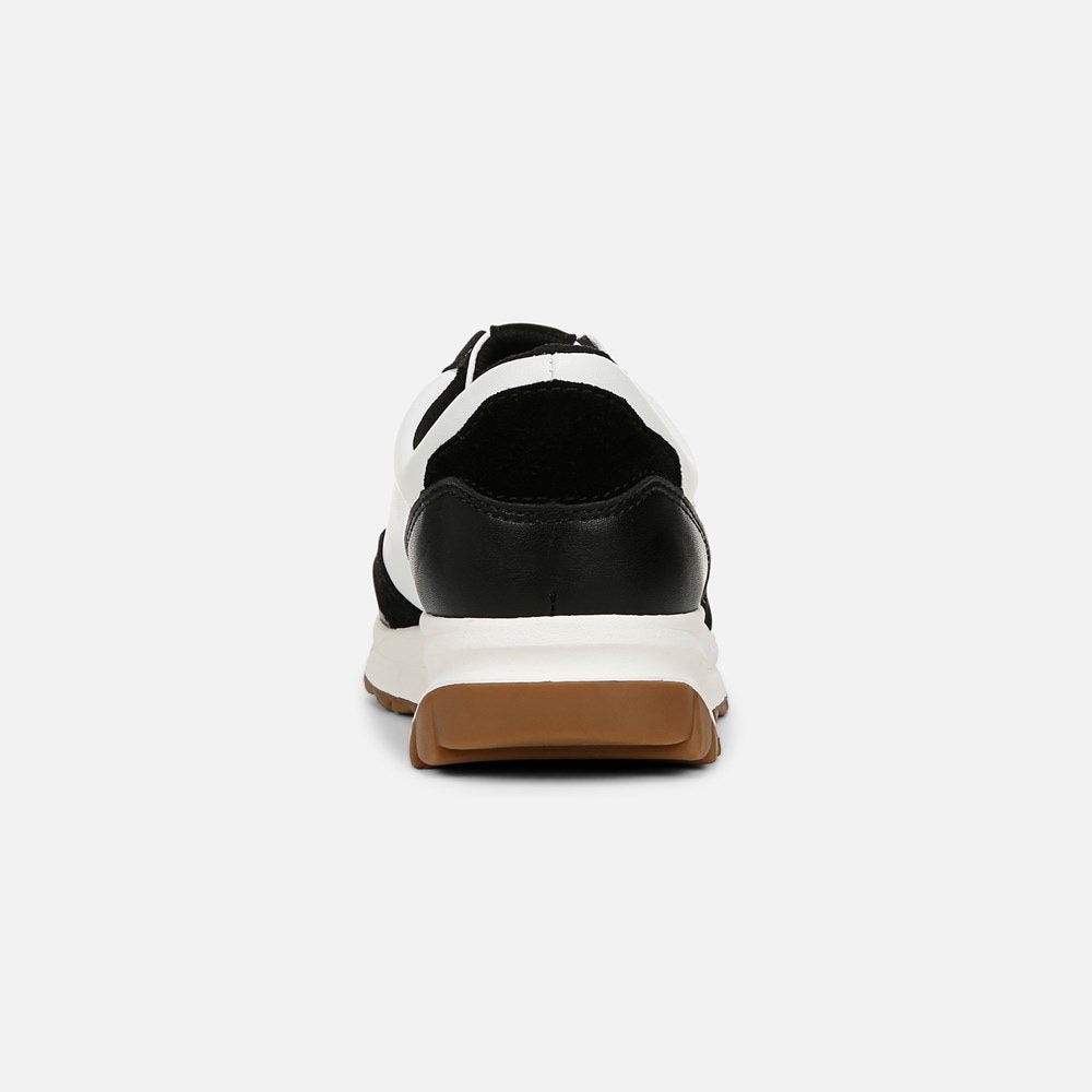 Naturalizer Shay Lace Up Sneaker - Warm White / Black Leather