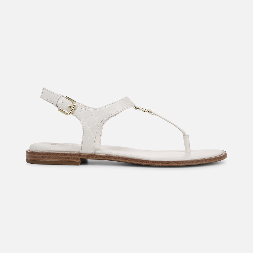 Naturalizer Lizzi Sandal - Warm White Faux Croco Leather
