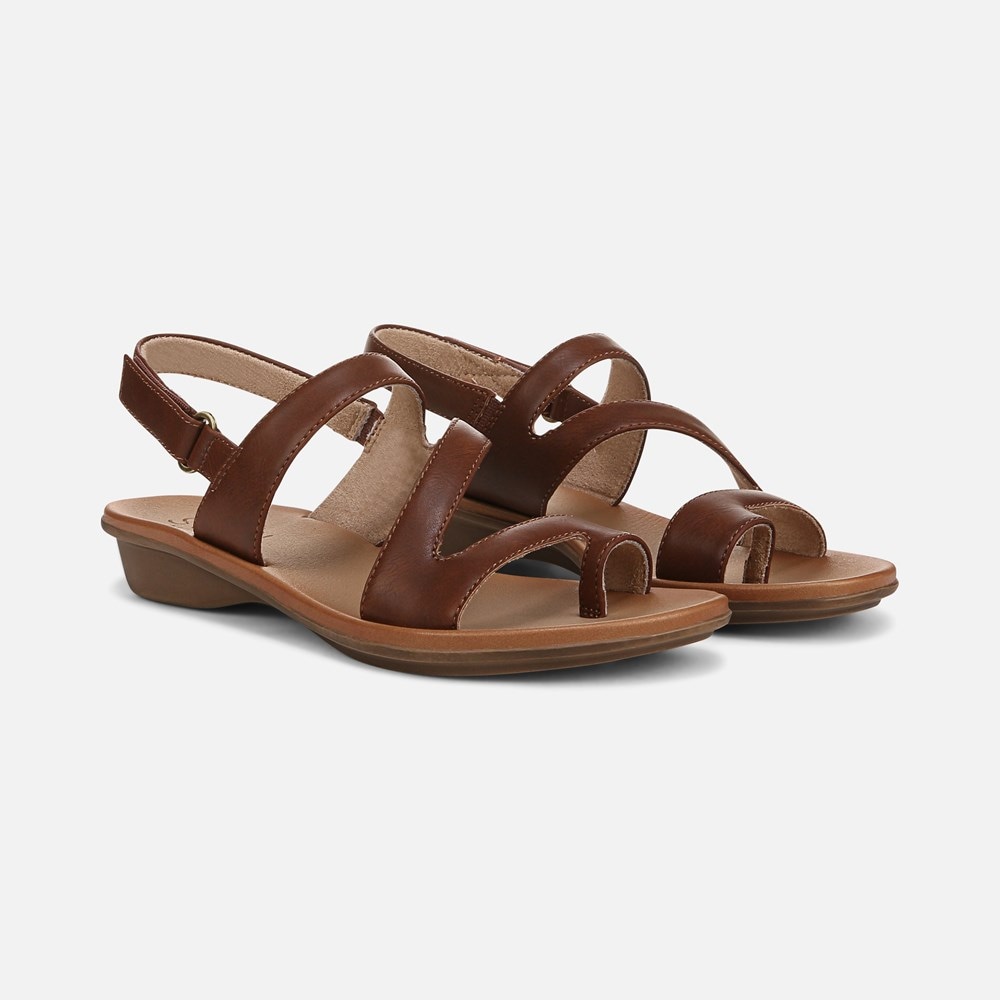 Naturalizer Soul Shakina Sandal - Toffee Brown Faux Leather