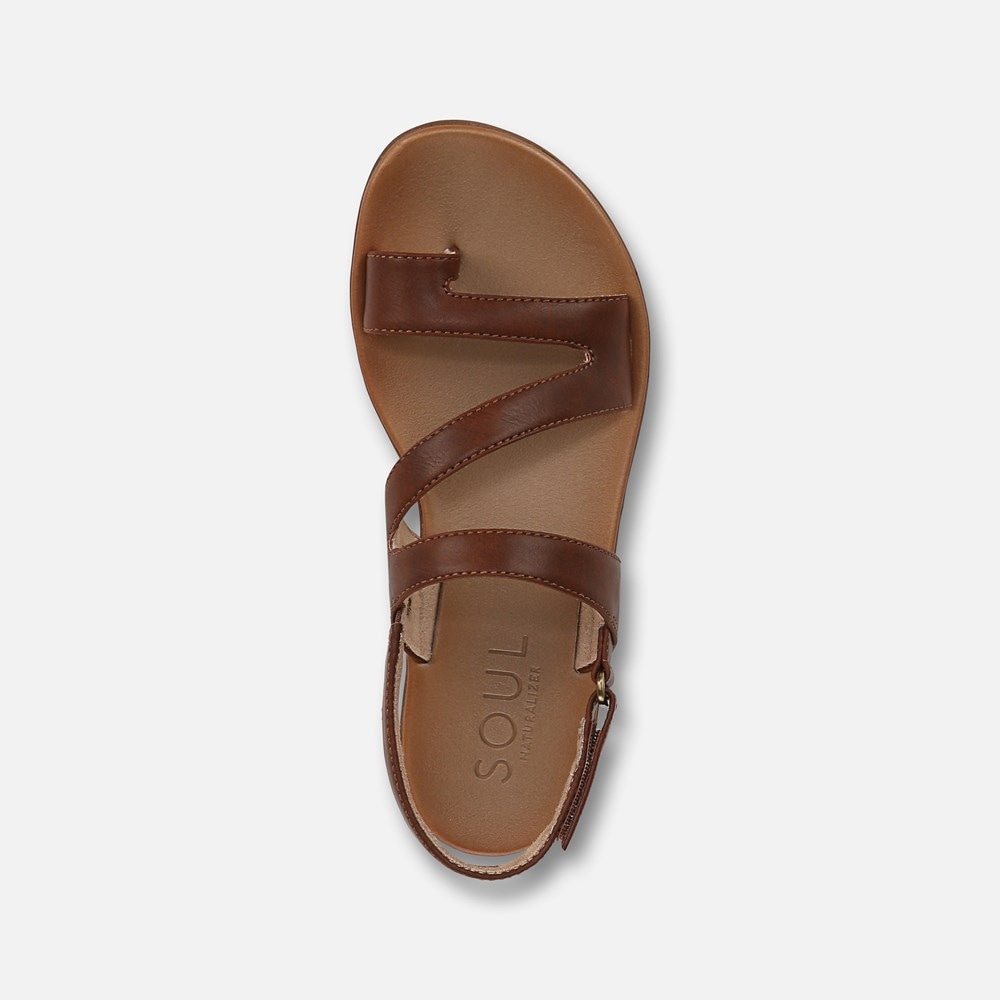 Naturalizer Soul Shakina Sandal - Toffee Brown Faux Leather