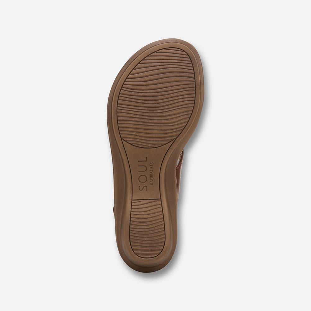 Naturalizer Soul Shakina Sandal - Toffee Brown Faux Leather