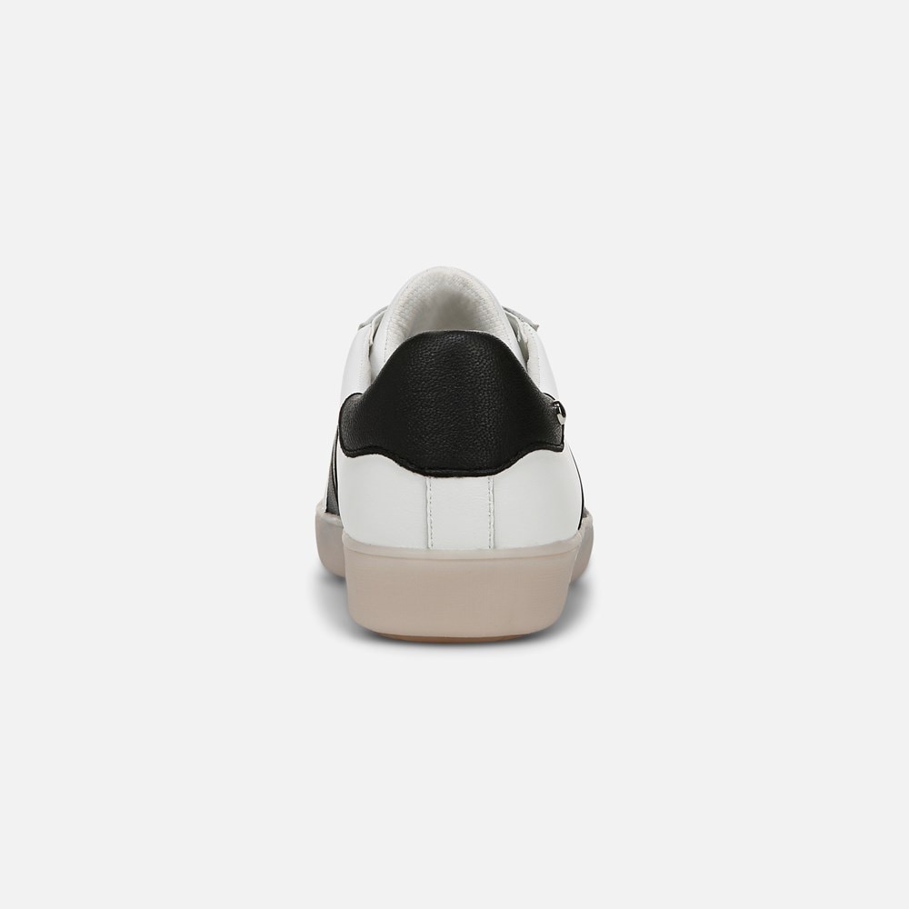 Naturalizer Medina Lace Up Sneaker - White / Black Leather