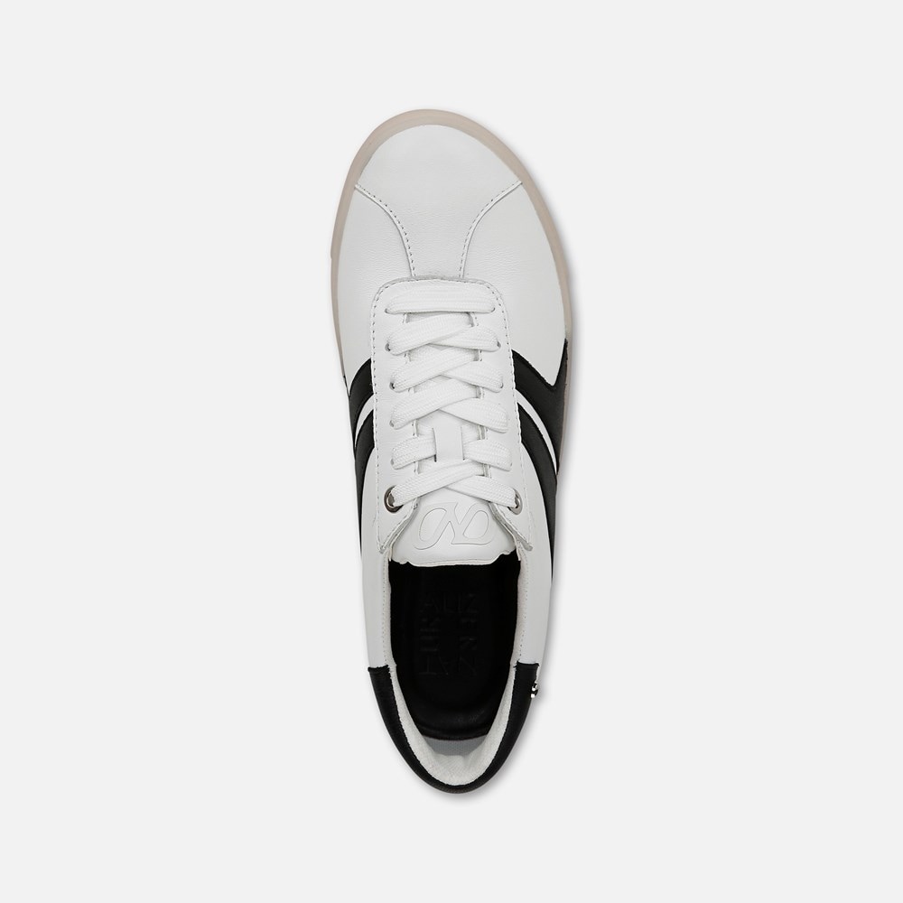 Naturalizer Medina Lace Up Sneaker - White / Black Leather