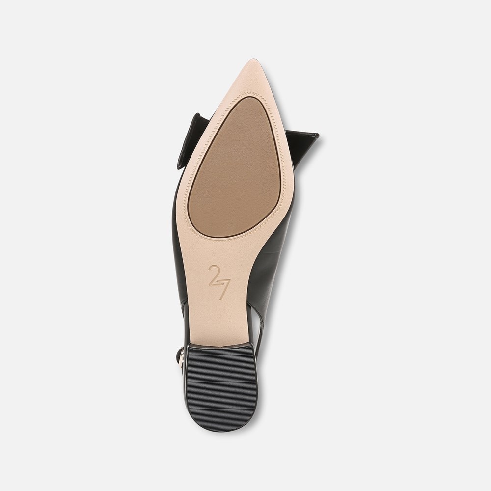 Naturalizer 27 EDIT Shine Slingback - Black Leather