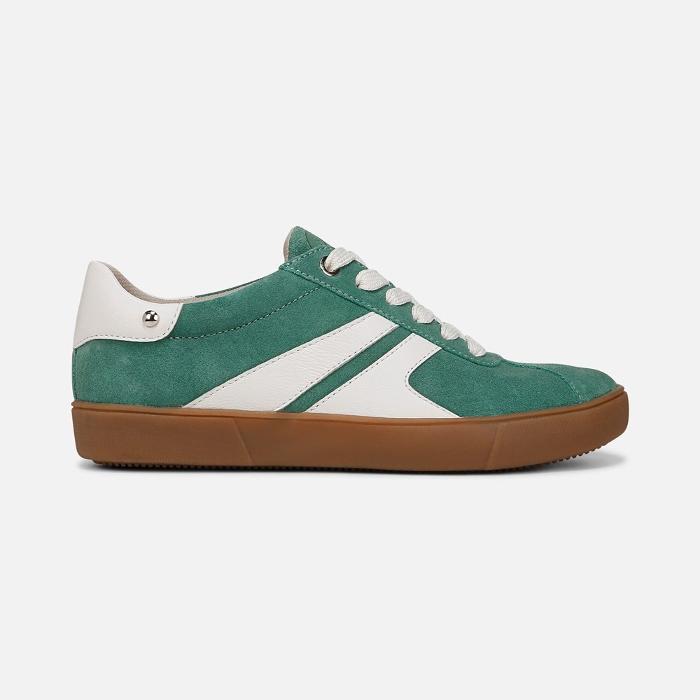 Naturalizer Medina Lace Up Sneaker - Lilypad Green Suede