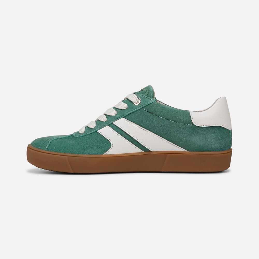 Naturalizer Medina Lace Up Sneaker - Lilypad Green Suede
