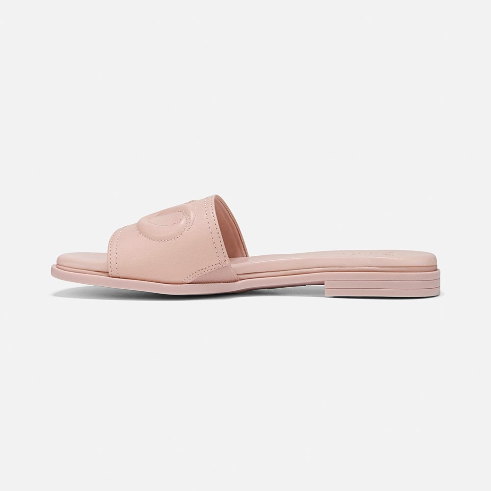 Naturalizer Genevieve Slide Sandal - Cameo Blush Pink Leather
