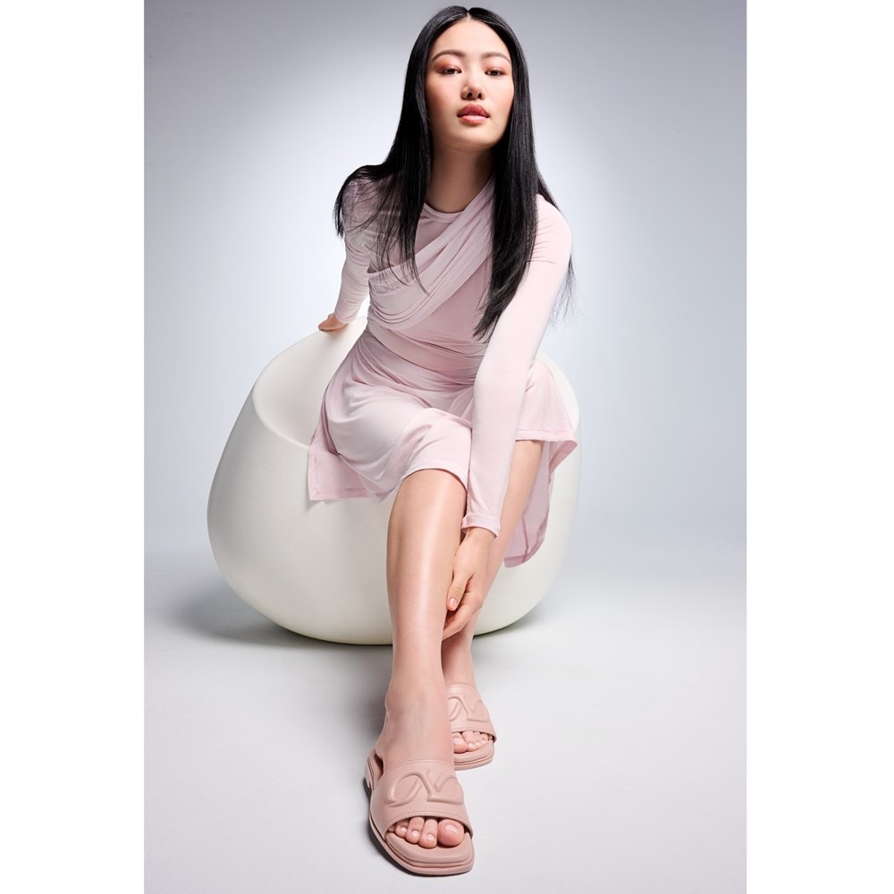 Naturalizer Genevieve Slide Sandal - Cameo Blush Pink Leather