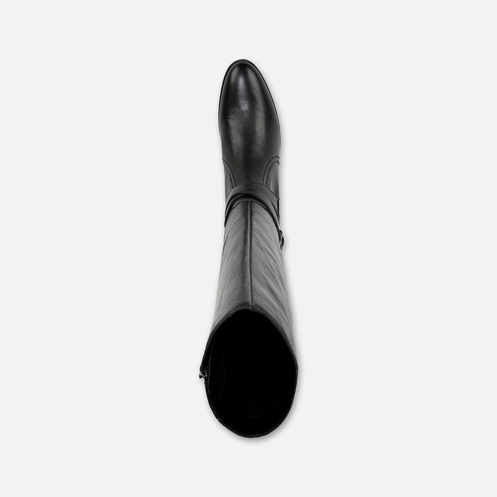 Naturalizer Rena 2 Riding Boot - Black Leather