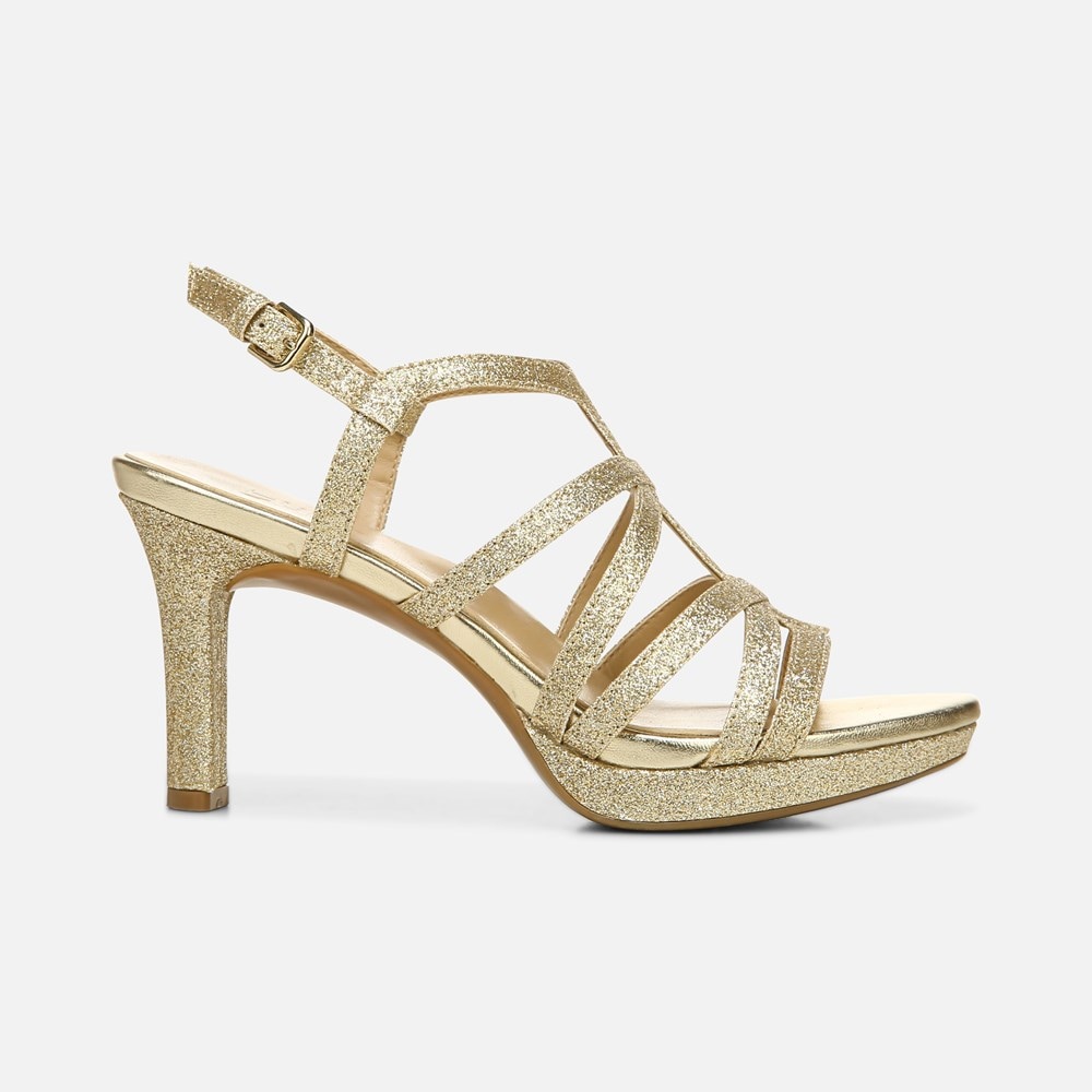 Naturalizer Baylor Dress Sandal - Gold Glitter Synthetic