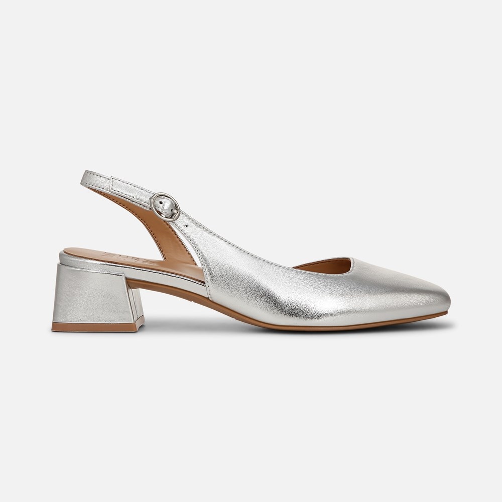 Naturalizer Jayla Slingback Pump - Silver Leather