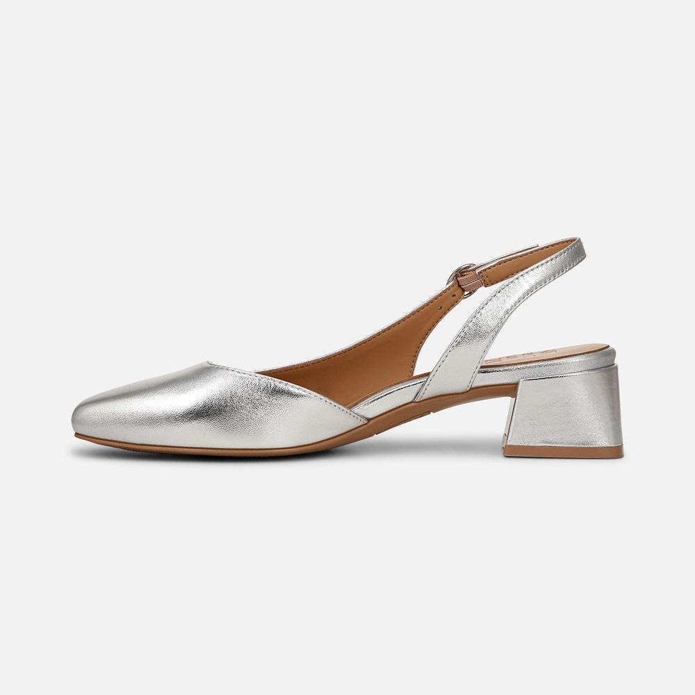 Naturalizer Jayla Slingback Pump - Silver Leather