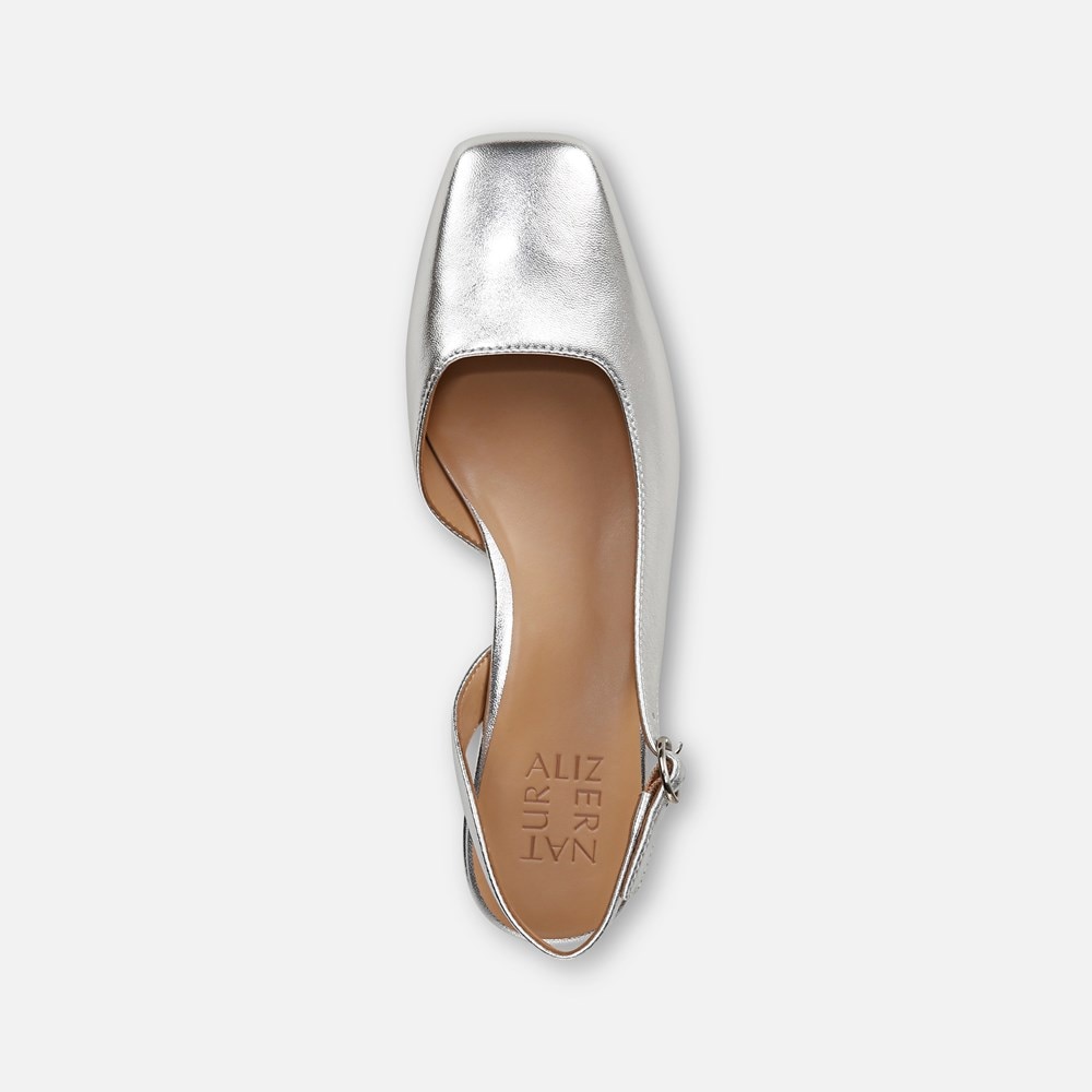 Naturalizer Jayla Slingback Pump - Silver Leather