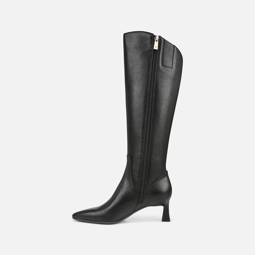 Naturalizer Deesha Extra Wide Calf Knee High Boot - Black Leather