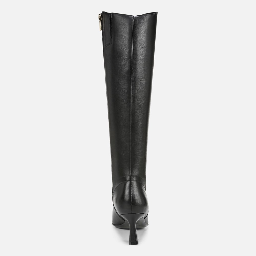 Naturalizer Deesha Extra Wide Calf Knee High Boot - Black Leather