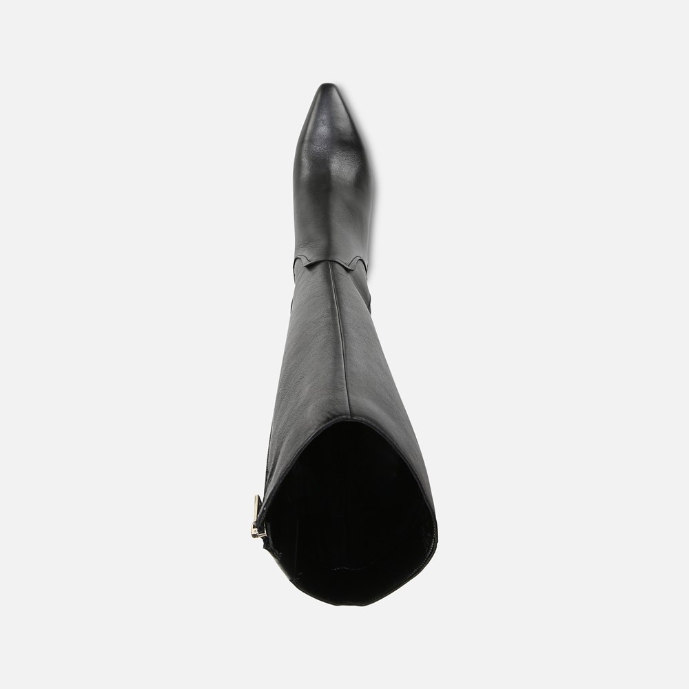 Naturalizer Deesha Extra Wide Calf Knee High Boot - Black Leather