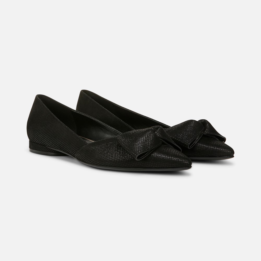 Naturalizer Havana Bow Flat - Black Leather