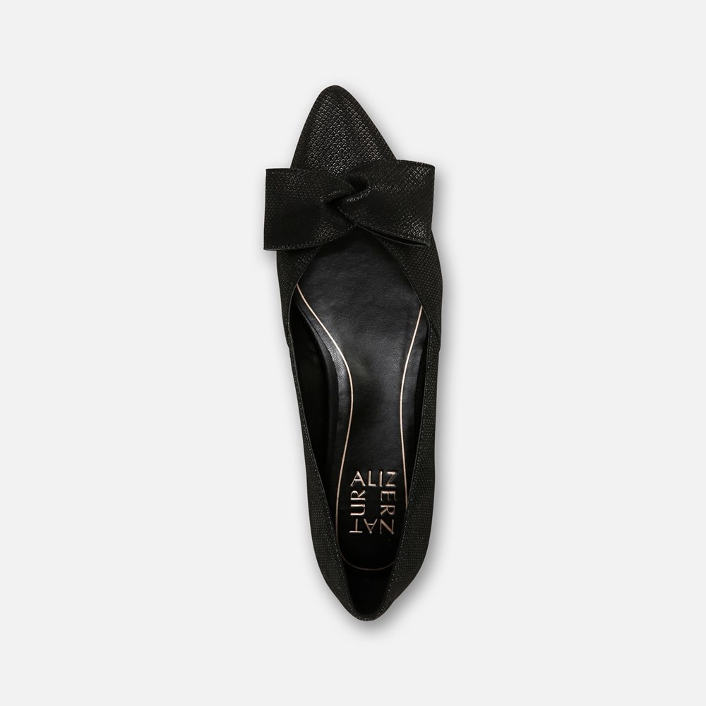 Naturalizer Havana Bow Flat - Black Leather