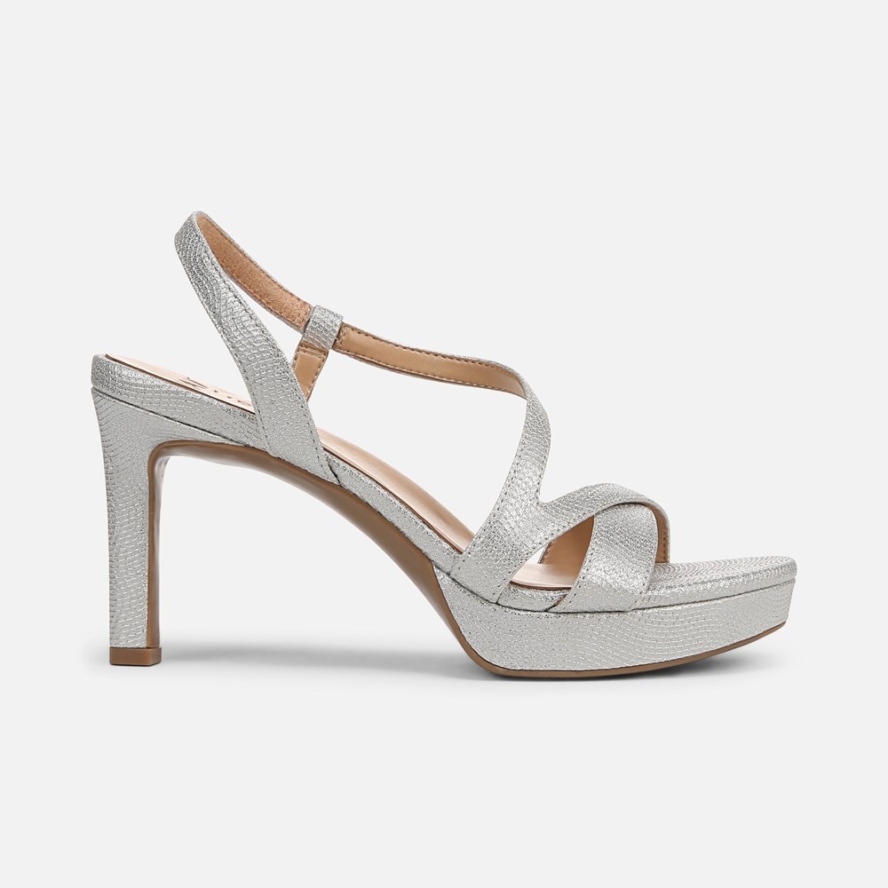 Naturalizer Abby Dress Sandal - Silver Faux Leather