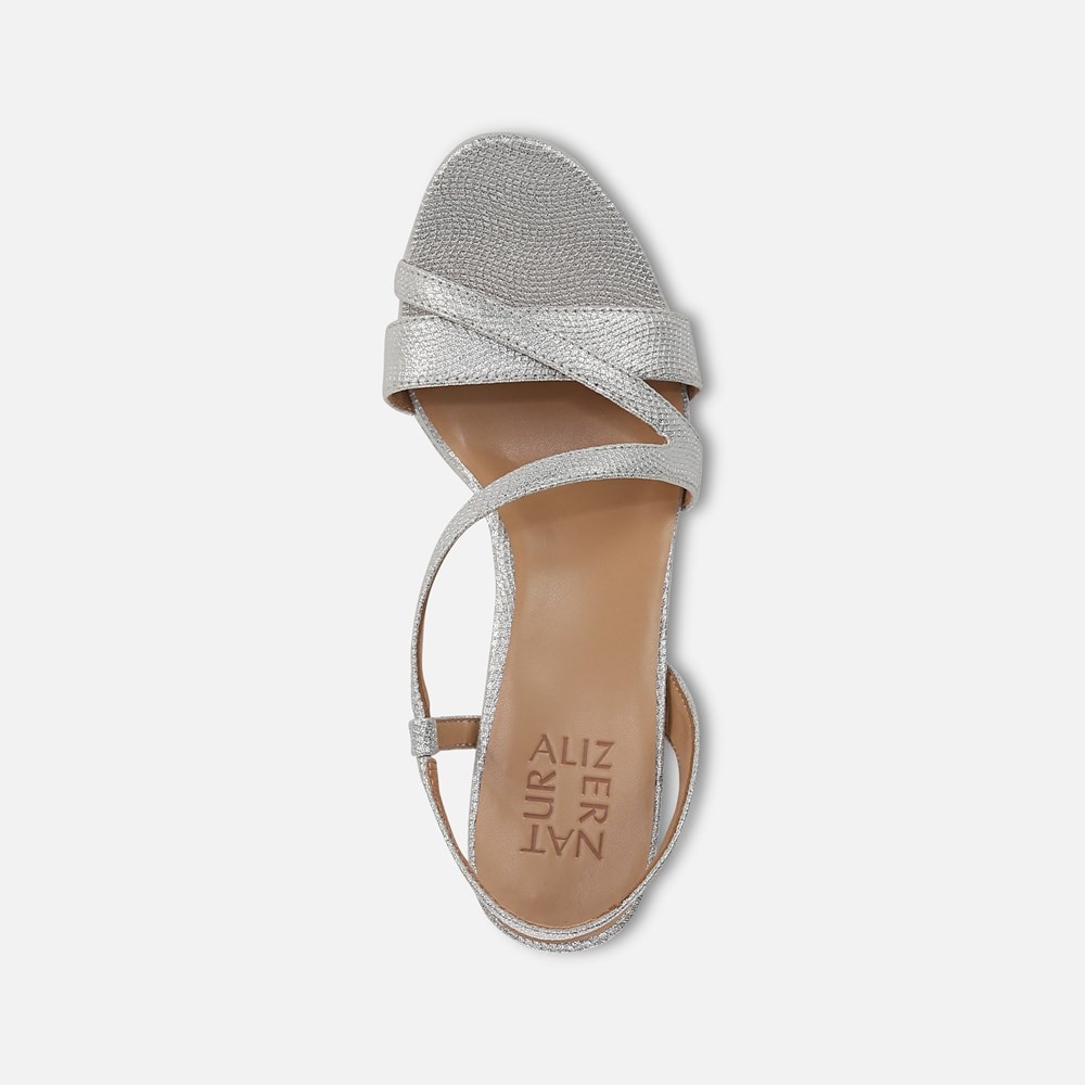Naturalizer Abby Dress Sandal - Silver Faux Leather