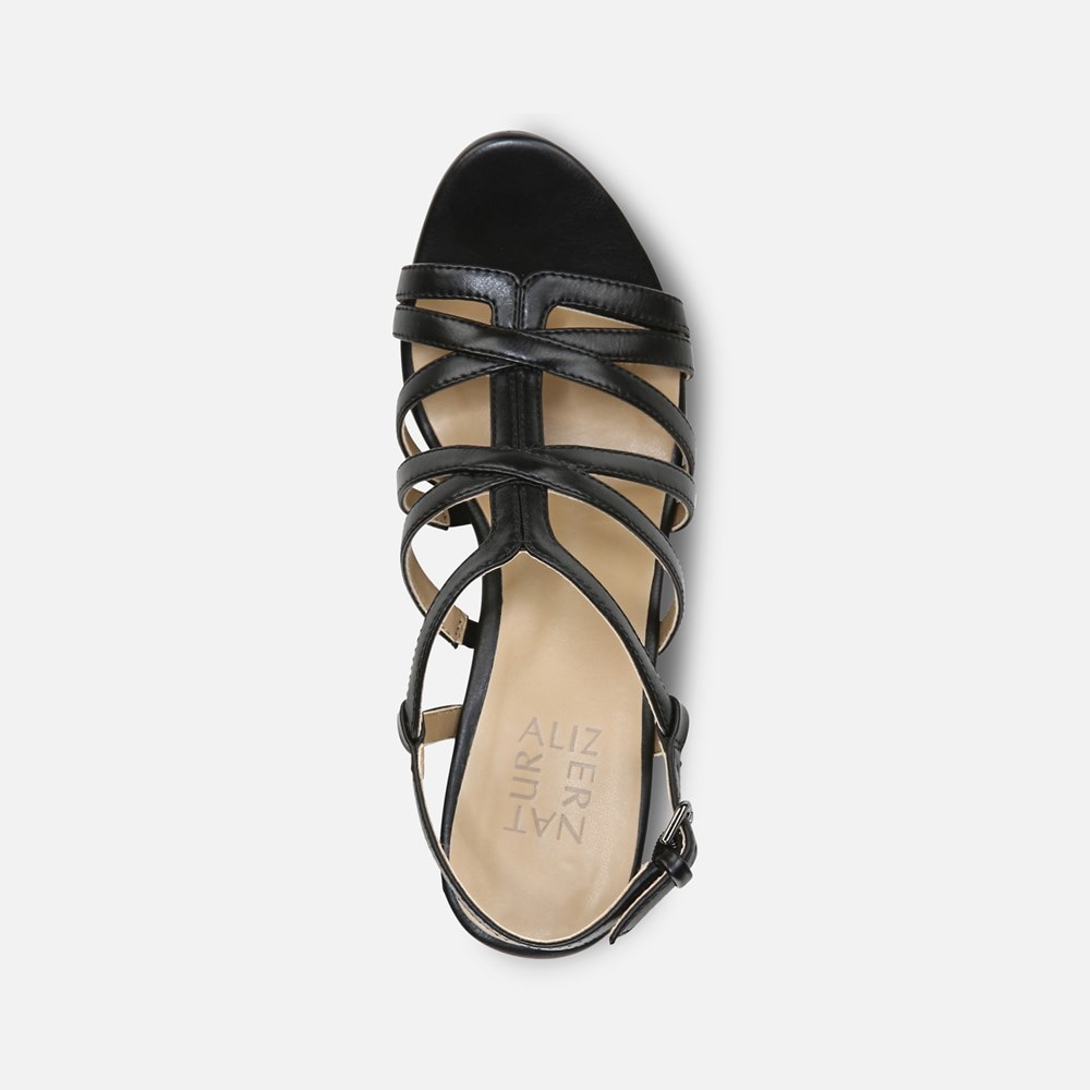 Naturalizer Baylor Dress Sandal - Black Synthetic