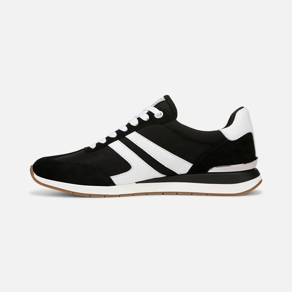 Naturalizer Lorena Lace Up Sneaker - Black Fabric \\u0026 Suede