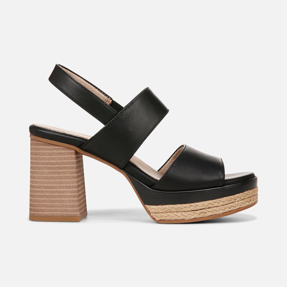 Naturalizer SOUL Holly Sandal - Black Faux Leather