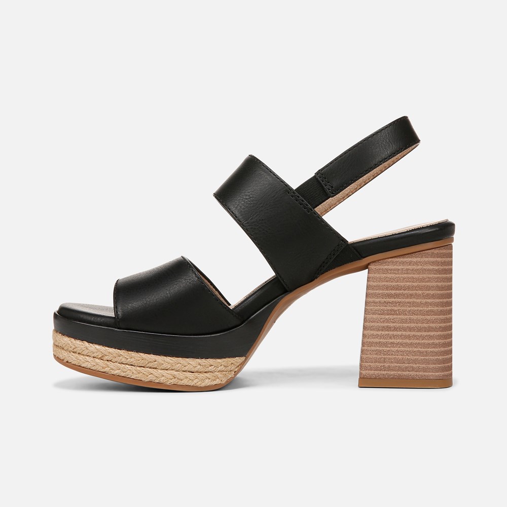 Naturalizer SOUL Holly Sandal - Black Faux Leather