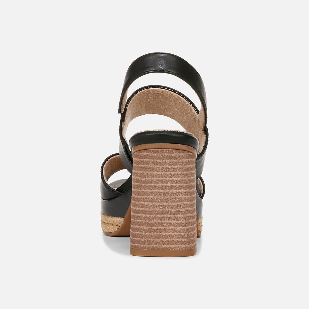 Naturalizer SOUL Holly Sandal - Black Faux Leather