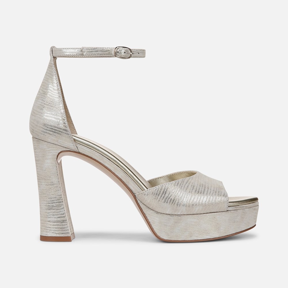 Naturalizer 27 Edit Delphie Dress Sandal - Warm Silver Leather
