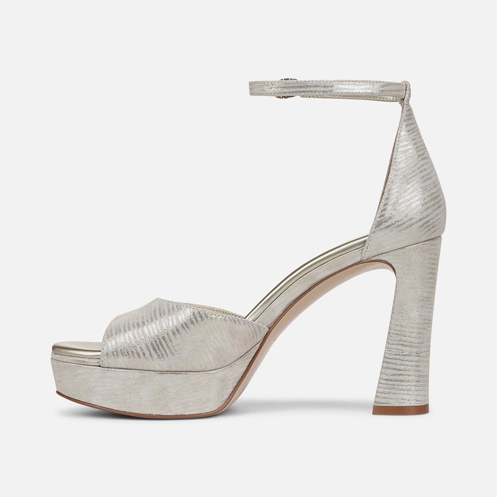 Naturalizer 27 Edit Delphie Dress Sandal - Warm Silver Leather