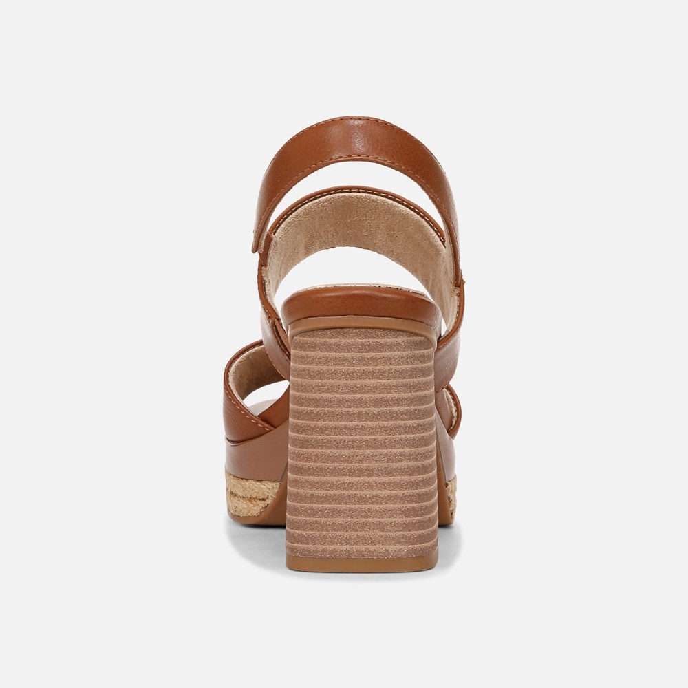 Naturalizer SOUL Holly Sandal - Mid Brown Faux Leather