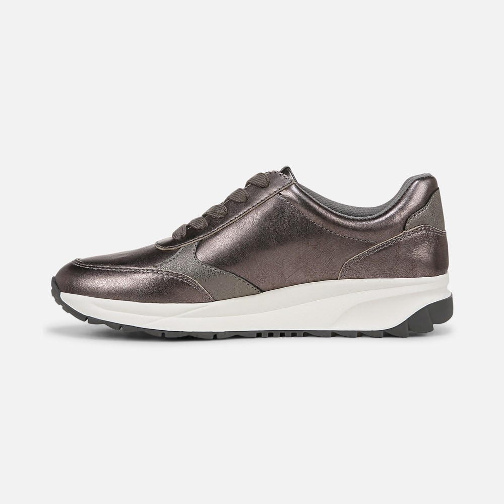 Naturalizer Shay Lace Up Sneaker - Pewter Leather