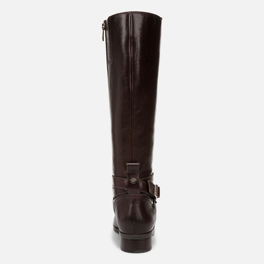 Naturalizer Rena 2 Wide Calf Riding Boot - Brown Leather