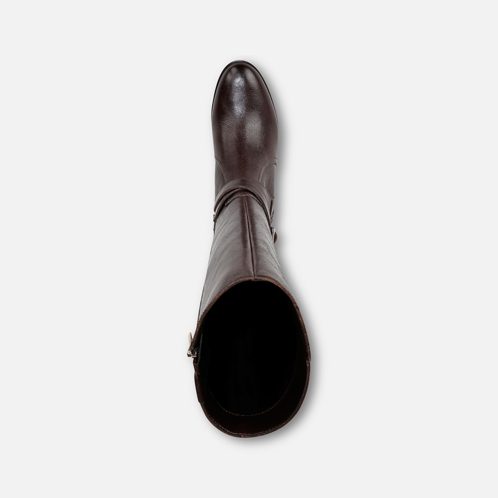 Naturalizer Rena 2 Wide Calf Riding Boot - Brown Leather