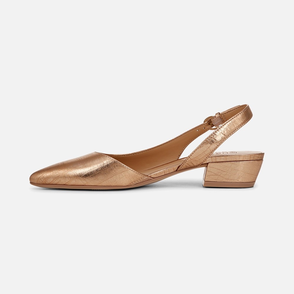 Naturalizer Banks Pointed Toe Flat - Champagne Leather