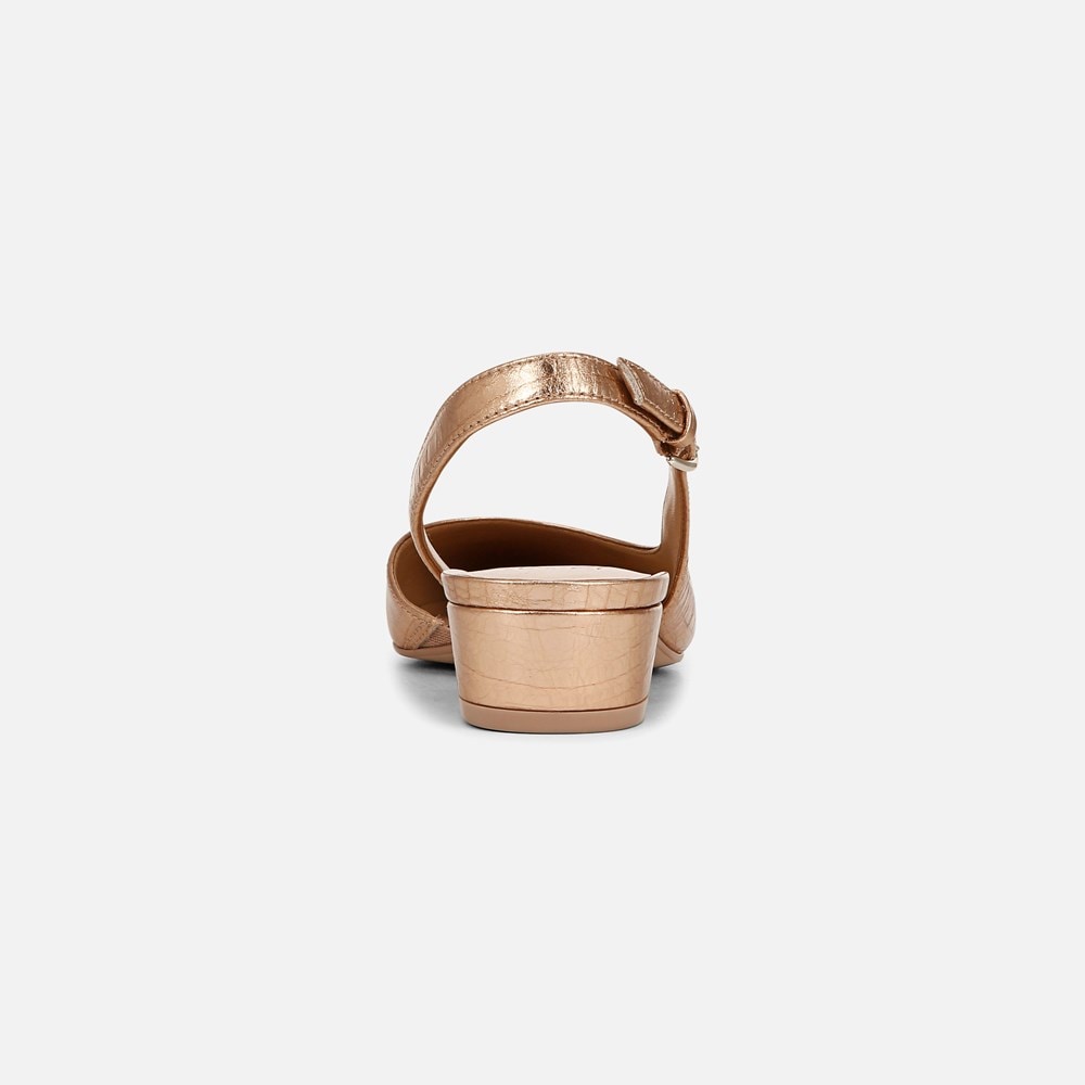 Naturalizer Banks Pointed Toe Flat - Champagne Leather