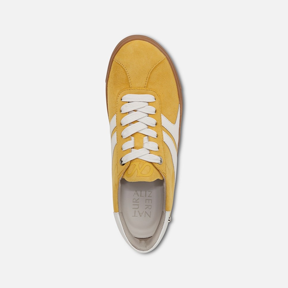 Naturalizer Medina Lace Up Sneaker - Spicy Yellow Nubuck