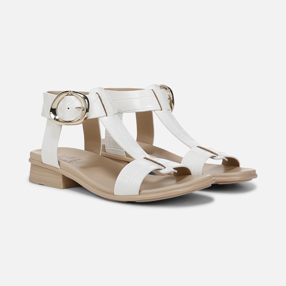Naturalizer Brandy Sandal - White Faux Leather