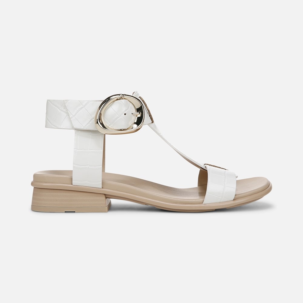 Naturalizer Brandy Sandal - White Faux Leather