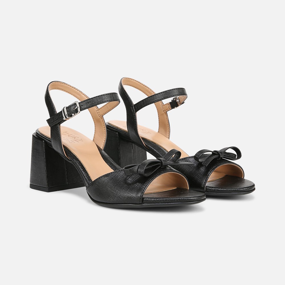 Naturalizer Deandra Dress Sandal - Black Faux Leather