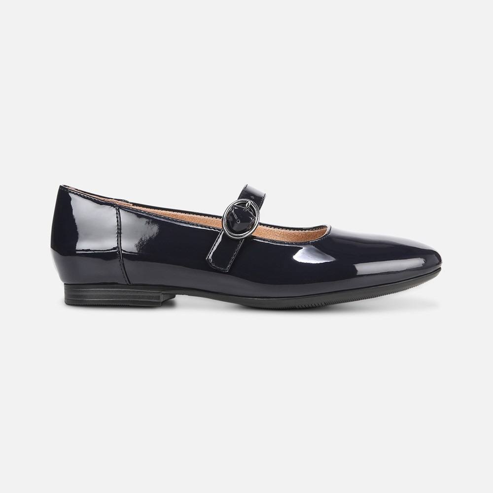 Naturalizer Kelly Mary Jane Flat - French Navy Synthetic