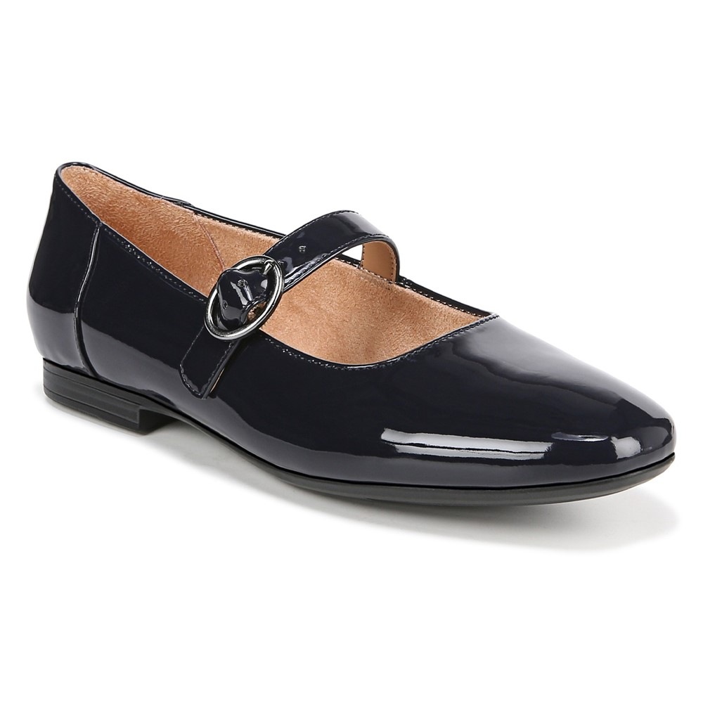Naturalizer Kelly Mary Jane Flat - French Navy Synthetic
