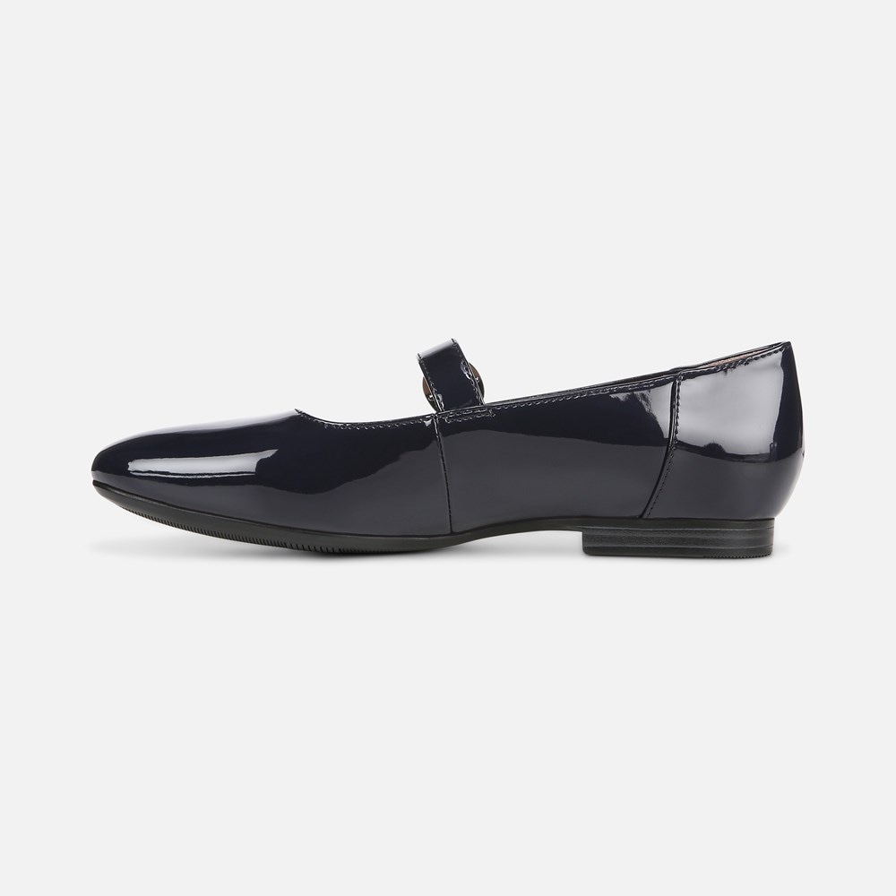 Naturalizer Kelly Mary Jane Flat - French Navy Synthetic