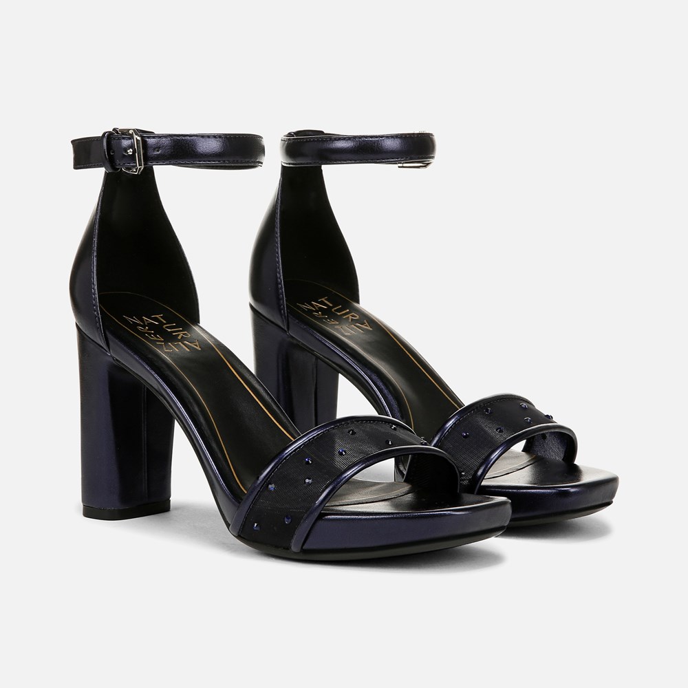 Naturalizer Joy Dress Sandal - Midnight Blue Leather