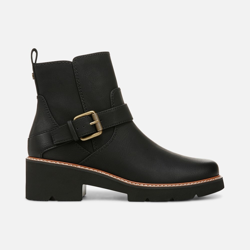 Naturalizer Cabaret Moto Boot - Black Faux Leather