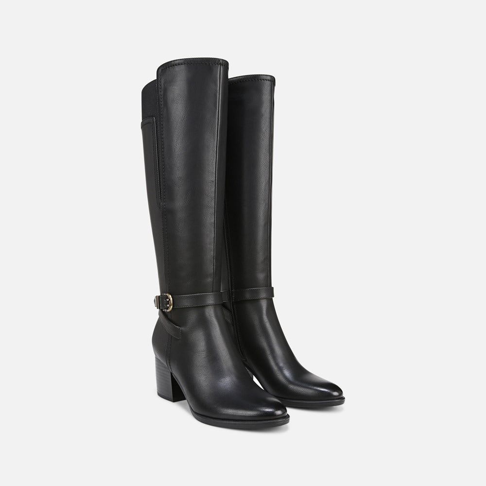Naturalizer SOUL Uptown Knee High Boot - Black Faux Leather