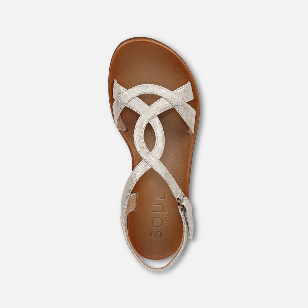 Naturalizer SOUL Solo Sandal - Gold Faux Leather